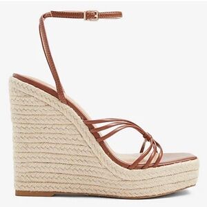 New Brown Express Espadrille Wedge heel.